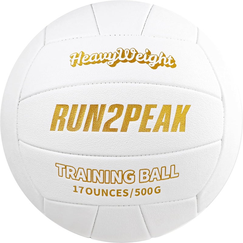 RUN2PEAK Heavy Weight Volleyball Ball Official Size 5 Setter Training Volleyballs PU Practice Volley Balls for Indoor Rebounder Equipment Setters Weighted Volleyball Setting Trainer - Image 1